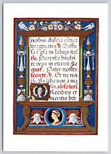 British Museum Sforza Book of Hours Medieval Latin Manuscript Milan Art Postcard picture