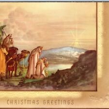 c1930s Palestinian Holy Land Christmas Greetings Card Jesus Jefferies Manz 5A picture