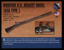 Modified U.S. Musket Model 1816 Type I Rifle Atlas Classic Firearms Card picture