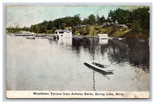 Woodland Terrace From Arbutus Banks, Spring Lake Michigan MI Postcard picture