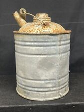 Vintage 1 Gallon Galvanized Metal Gas/Kerosine Not Perfect Dented SEE PICs READ picture