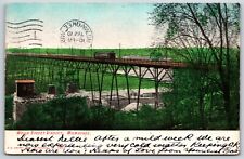 Postcard Well Street Viaduct, Milwaukee, Wisconsin Posted 1907 picture