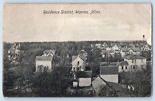 Warren Minnesota Postcard Residence District Exterior House 1908 Vintage Antique picture