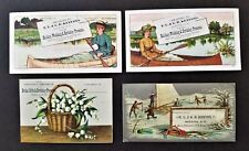 1880s antique 4pc KENYONS EMPORIUM elmira ny BRIDAL BIRTHDAY GIFTS trade card AD picture