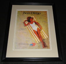 1985 San Diego Tourism 11x14 Framed ORIGINAL Vintage Advertisement  picture