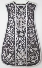 Black Spanish Fiddleback Vestment & mass set with Vintage  Embroidery pattern picture