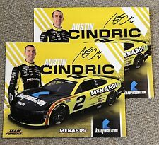 Austin Cindric Signed 2024 Menards Knauf Postcard Hero Card NASCAR COA picture