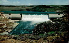 Grand Coulee Dam, Spokane, Washington, Columbia River, powerhouses, Postcard picture