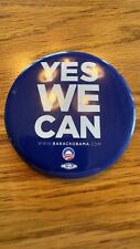2008 Barack Obama Yes We Can Blue Political Pin/Button picture