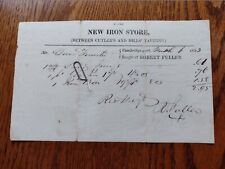 1823, March 11, Cambridge-port, Massachusetts, Signed Document, Robert Fuller picture