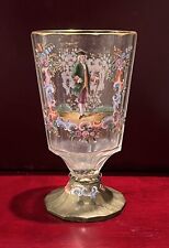 Antique 18th-19th century hand painted enamel GOBLET colonial gentleman design picture