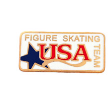 VTG 1998 USA Figure Skating Team Issued Lapel Hat Pin USFSA picture