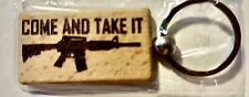 2nd Amendment “Come and Take It” Wooden Key Chain picture