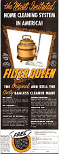 VINTAGE 1950S FILTER QUEEN VACUUM CLEANER ORIGINAL BAGLESS COUPON PLASTIC APRON picture