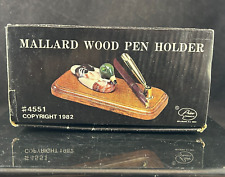 1982 MALLARD DUCK WOOD PEN HOLDER #4551 PRICE PRODUCTS NOS ORIGINAL BOX VTG RARE picture