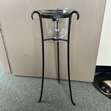 Longaberger Wrought Iron Hurricane Stand with Glass Bell Insert picture