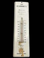 Vintage Mobil Gas Jim Montgomery Advertising Metal Thermometer Osceola Wis. picture