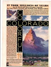 1932 Print Ad Colorful Colorado It Took Millions of Years C.W. Love Illustration picture