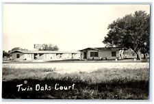c1940's Twin Oaks Court Motel Uvalde Texas TX RPPC Photo Vintage Postcard picture