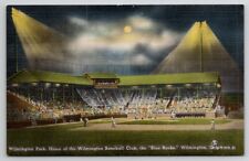 Wilmington DE Stadium Baseball Club Blue Rocks Night Game Delaware Postcard W24 picture