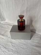 Lovely Mid Century French Amber Perfume Bottle with Dauber in Lined Gift Box picture