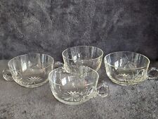 Set of 4 Vintage Antique Fostoria Classic Clear Beautiful Design Punch Cup T97 picture