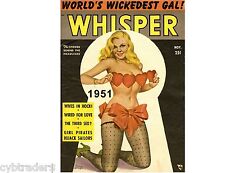 Sexy Pinup Girl Whisper Magazine Cover 1951  Refrigerator / Tool Box Magnets  picture
