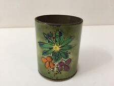 Emaille Signed Vintage Mid-Century Art Enamel on Copper Pot, 3' Tall x 2 1/2
