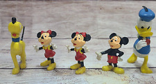 Vintage Disney Mickey Mouse Figures Lot of 5  Mickey Minnie Pluto Donald Duck picture