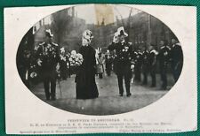 Netherlands Queen Wilhelmina & Duke Henry~Military Shipyard~Vtg Postcard~c.1915 picture
