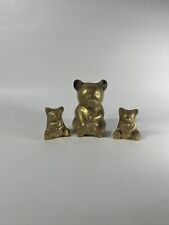 Vintage Brass Pandas Leonard's Towle Company Original Bear Figurines picture