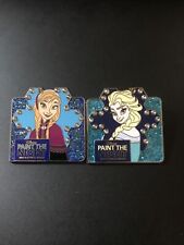 Disney DLR 60th Paint The Night Elsa & Anna Frozen Pin Limited Release￼ 2015 picture