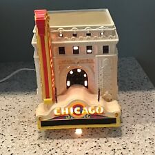 Vtg 1998 Chicago Theatre Marshall Fields Lighted Ceramic Building City Sights picture