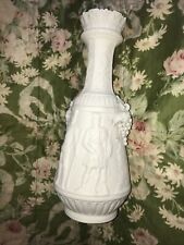FINE EARLY PARIAN WARE VASE IN HIGH RELIEF MEN CARRYING RIFLES & GRAPE CLUSTERS picture