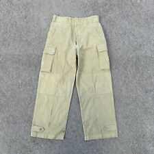 RARE Vtg 50s French Indochina Army Field Combat Trousers M47 Canvas Pants 36x31 picture