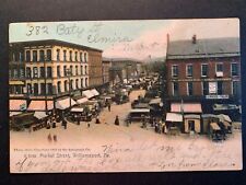 Postcard Williamsport PA - c1900s Market Street - Pharmacy - Tailor - Grocer picture