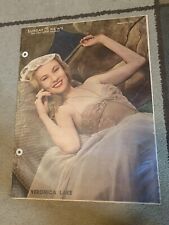 VERONICA LAKE original color portrait SUNDAY NEWS 1/31/43 OLD HOLLYWOOD RARE picture