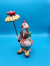 Vintage 1957 Yona Original Clown with Umbrella Porcelain Figurine Very Rare Item picture