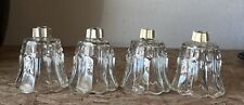 4 HOMCO Starlite Votive Candle  Cups Vintage Clear  3.5