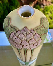 Nippon Vase Coralene-Royal Kinran  Vase Lotus-Antique Coralene Nippon Vase picture