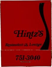 Hintz's Restaurant & Lounge, Warren, Michigan, Match Book Matches Matchbox picture