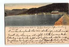 Old 1908 Postcard of Lake Mansfield and Clubhouse in Stowe Vermont picture