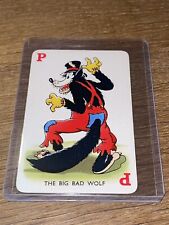 DISNEY 🎥 1938 SHUFFLED SYMPHONIES CASTELL THE BIG BAD WOLF PLAYING CARD picture