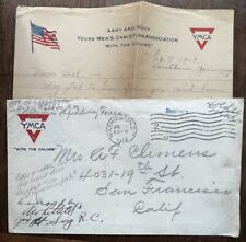 YMCA COVER WITH TEXT 1918-1919 CENSOR GERMANY AMERICAN SOLDIER WAR 1914 WW1 WWI picture