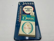 Vintage OASIS CIGARETTE ADVERTISING THERMOMETER METAL SIGN  13” Works-POP-OUT picture