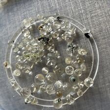 Vintage Clear 75 Glass Round And Roundish Buttons Lot of Assorted Sizes picture