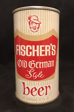 USBC #64-26 Vintage Fischer's German Style Beer Can Straight Side Bottom Opened picture