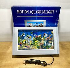 Vintage Living Aquarium Rotating Motion Night Light Moving Ocean Lamp Fish Y2k picture