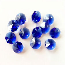 20pcs 14mm Dark Blue Crystal Octagonal bead Decoration Crystal chandelier parts picture