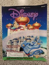 Walt Disney World News Magazine Aladdin, Jasmine, Jeanie FALL 1992 picture